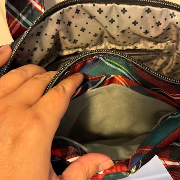 LUG small crossbody tote with handles Tartan plaid mini Dory - Picture 7 of 8